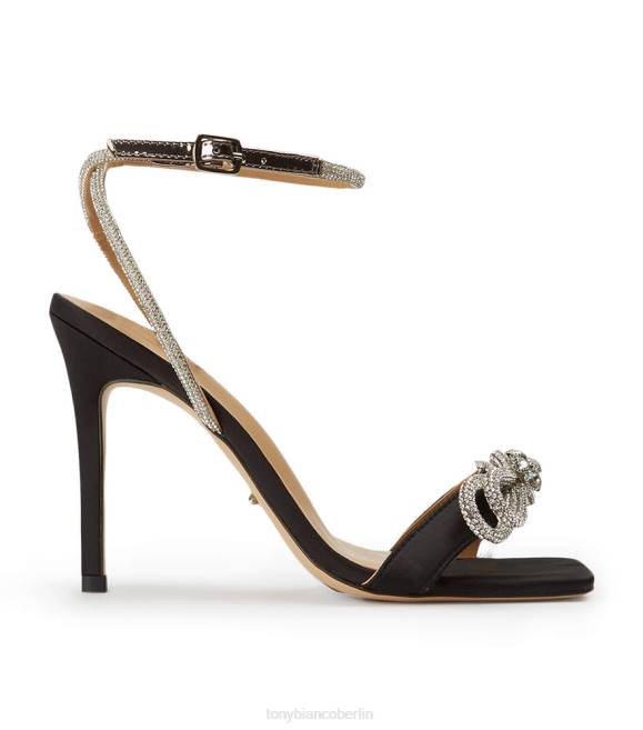 Stöckelschuhe| de Tony Bianco Frauen Franz Heels schwarzer Satin 4624164